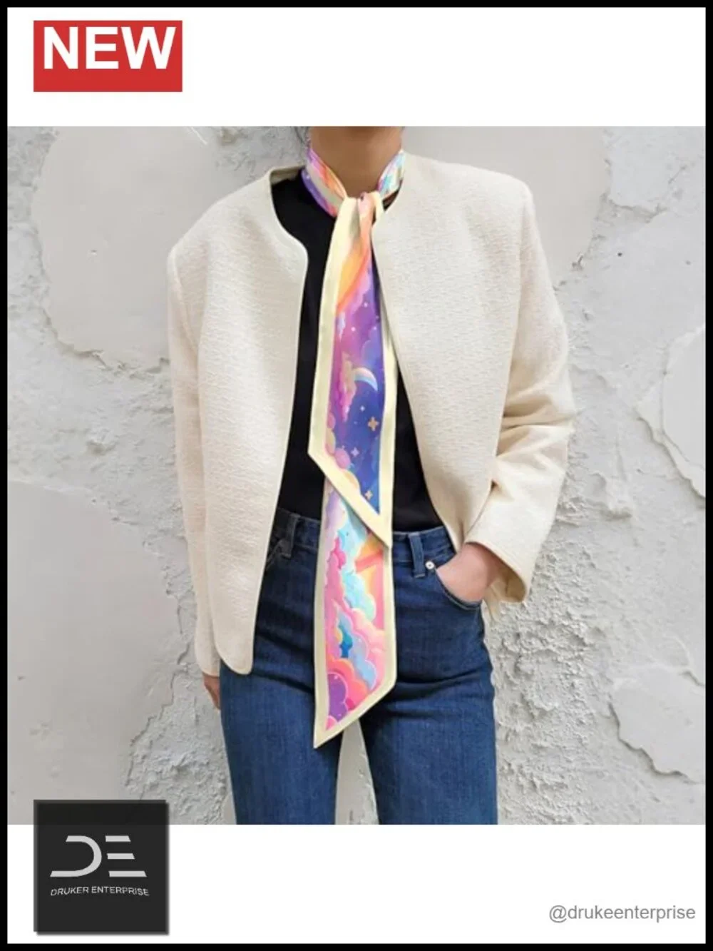 Silk Feeling Satin Fashion Scarf Multipurpose Hair Neck Handbag Accessory